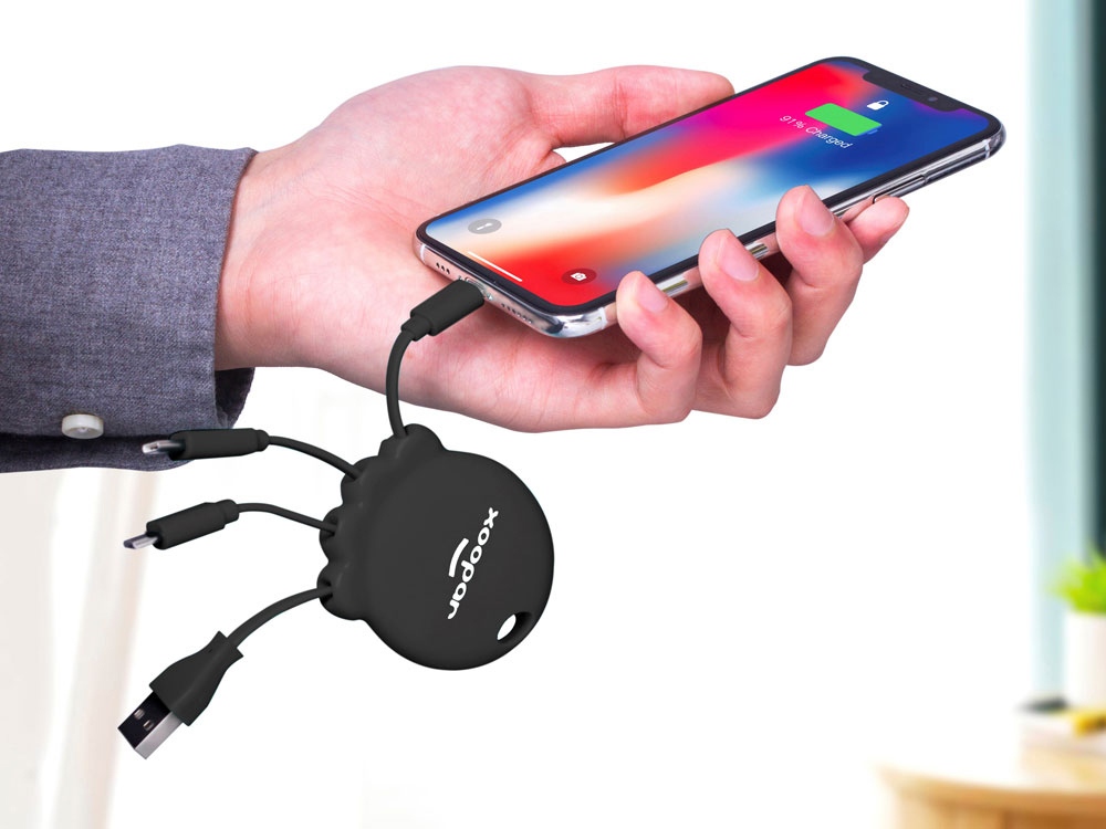 Внешний аккумулятор «Octopus Booster», 1000 mAh, черный — изображение 5