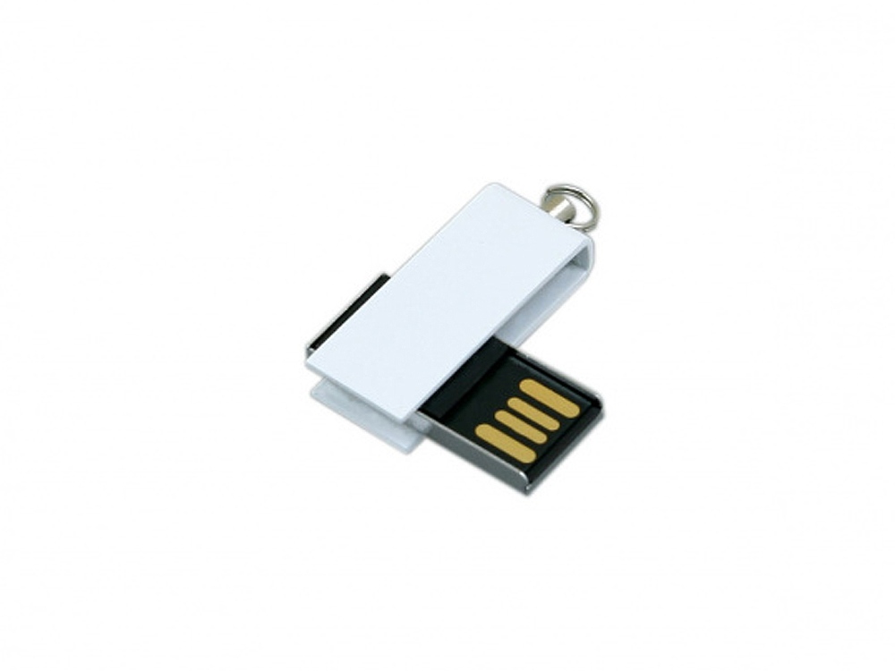 USB 2.0- флешка мини на 16 Гб с мини чипом в цветном корпусе, белый — изображение 3