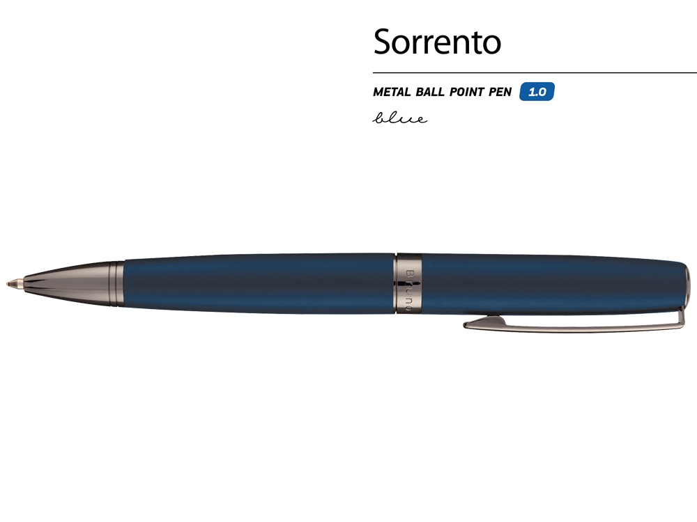 Ручка металлическая шариковая «Sorento», синий — изображение 2