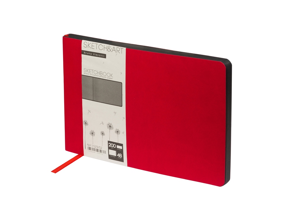 Скетчбук А5 «Sketch & Art» 200 г/м2, soft-touch, красный