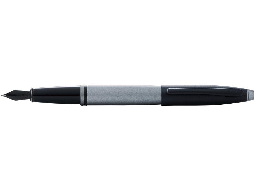Ручка перьевая «Calais Matte Gray and Black Lacquer», перо F, серый/черный — изображение 2
