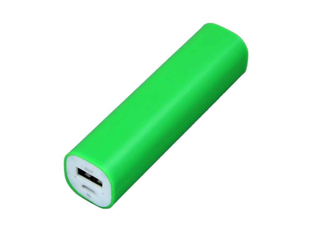 Внешний аккумулятор «Digi» прямоугольной формы, 2600 mAh, зеленый