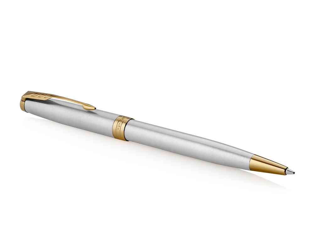 Ручка шариковая Parker «Sonnet Core Stainless Steel GT», серебристый/золотистый — изображение 2