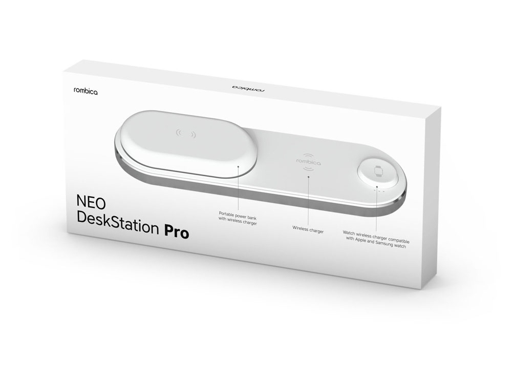 Набор из зарядной станции 4-в-1 и внешнего аккумулятора «NEO DeskStation Pro», 8000 мАч, белый — изображение 5