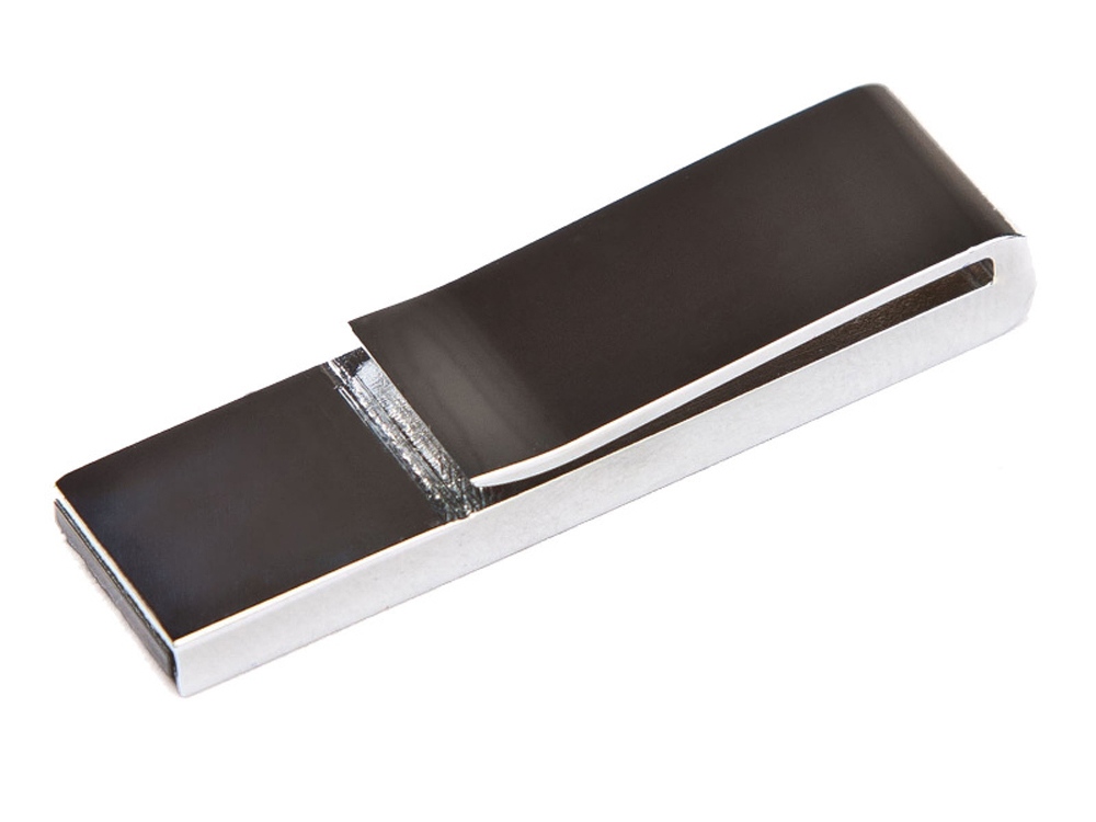 USB 2.0- флешка на 32 Гб в виде зажима для купюр, серебристый — изображение 2