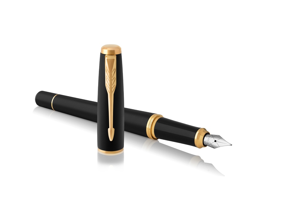 Ручка перьевая Parker «Urban Core Muted Black GT», черный матовый/золотистый — изображение 4