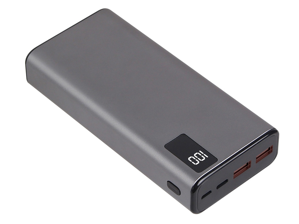 Внешний аккумулятор «NEO Journey» c быстрой зарядкой, 20000 mAh, серебристый, черный — изображение 2