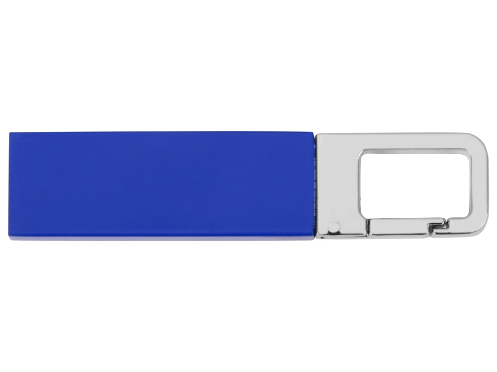 USB-флешка на 16 Гб «Hook» с карабином, синий/серебристый — изображение 2