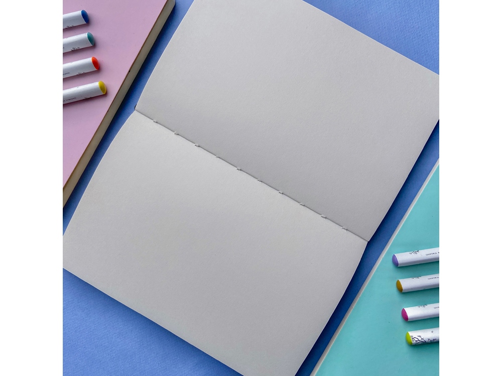 Скетчбук А5 «Sketch & Art» 100 г/м2, soft-touch, серый — изображение 5