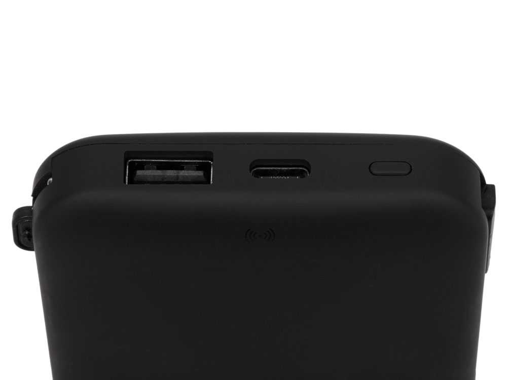 Внешний беспроводной аккумулятор с подсветкой лого «Astro», soft-touch, 10000 mAh, черный — изображение 7