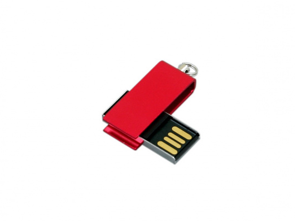 USB 2.0- флешка мини на 16 Гб с мини чипом в цветном корпусе, красный — изображение 3