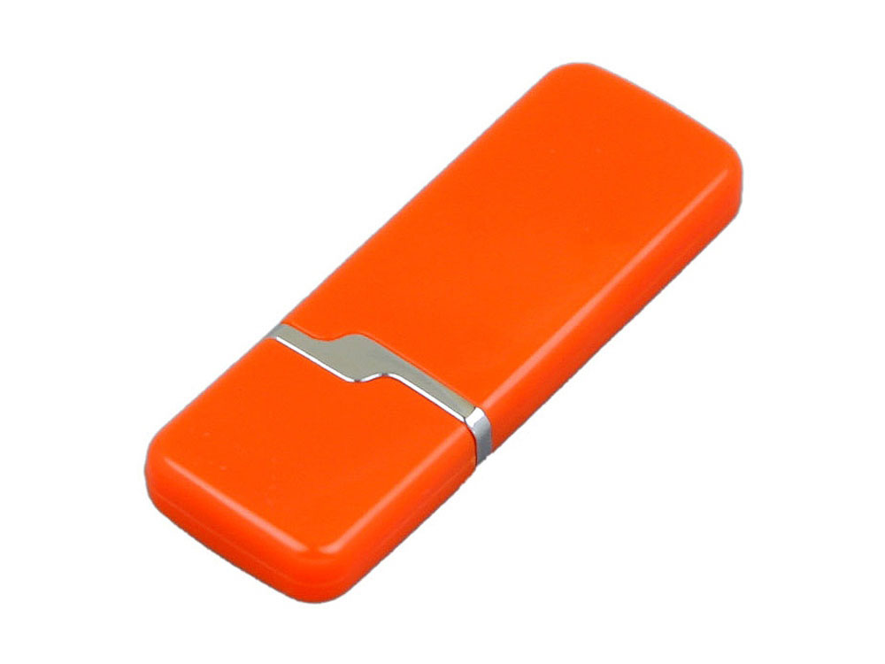 USB 3.0- флешка на 128 Гб с оригинальным колпачком, оранжевый — изображение 3
