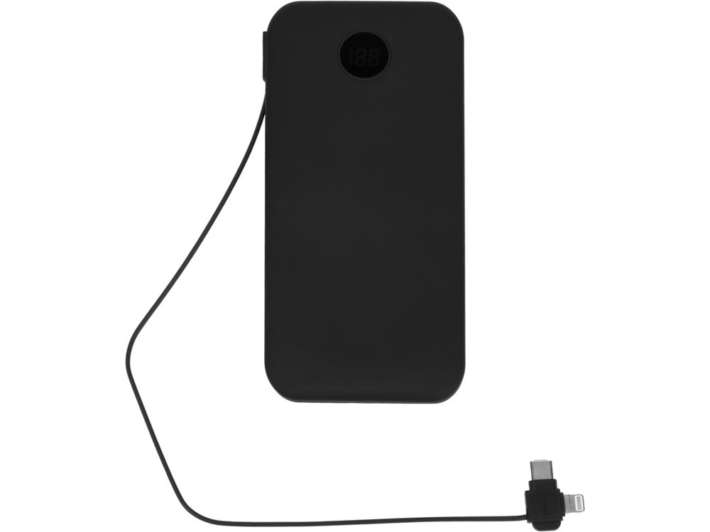 Внешний беспроводной аккумулятор с подсветкой лого «Astro», soft-touch, 10000 mAh, черный — изображение 4