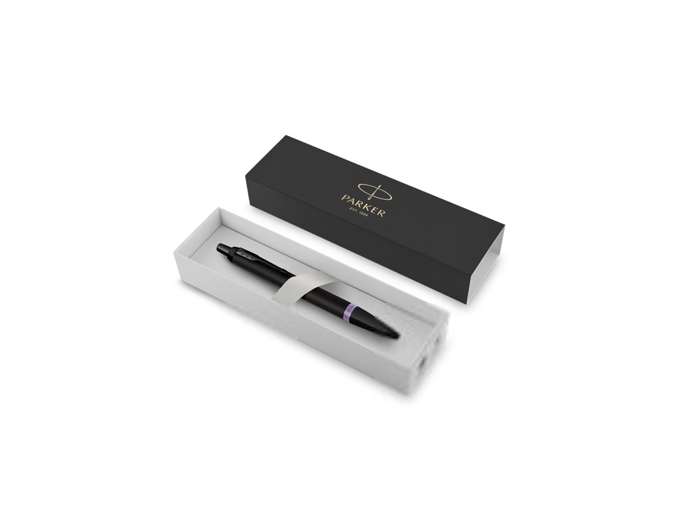 Ручка шариковая Parker «IM Vibrant Rings Flame Amethyst Purple», черный, фиолетовый — изображение 4