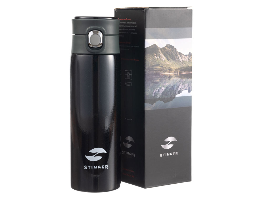 Термокружка, 420 мл, черный — изображение 9
