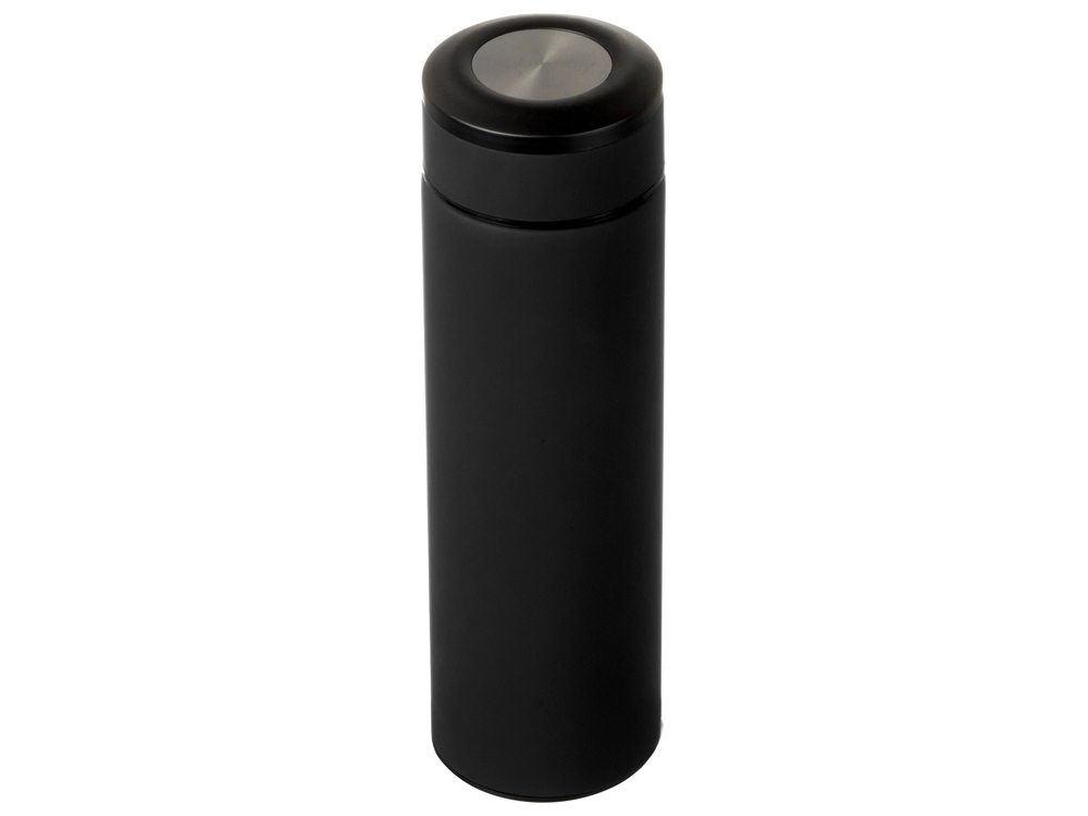Вакуумный термос "Vacuum Flask C1", soft touch, 420мл, черный/серебристый