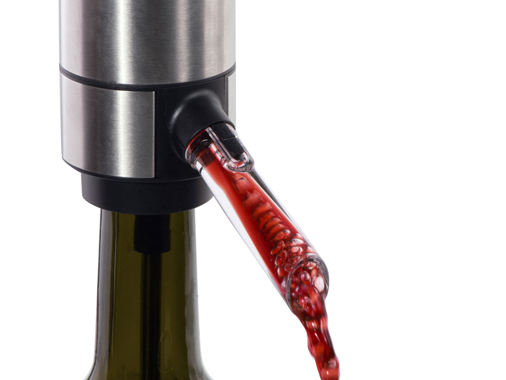 Электрический аэратор-диспенсер для вина «Wine delight», серебристый — изображение 10