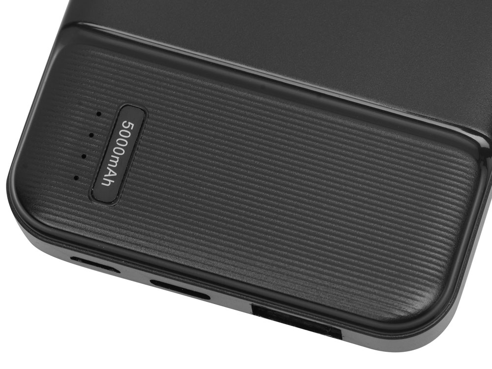 Внешний аккумулятор «Mosaic», 5000 mAh, черный — изображение 3