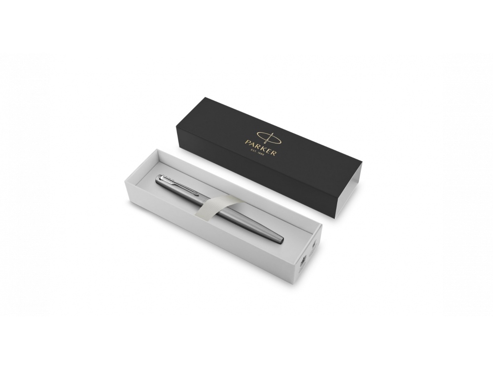 Ручка перьевая Parker Jotter Stainless, M, серебристый, черный — изображение 2