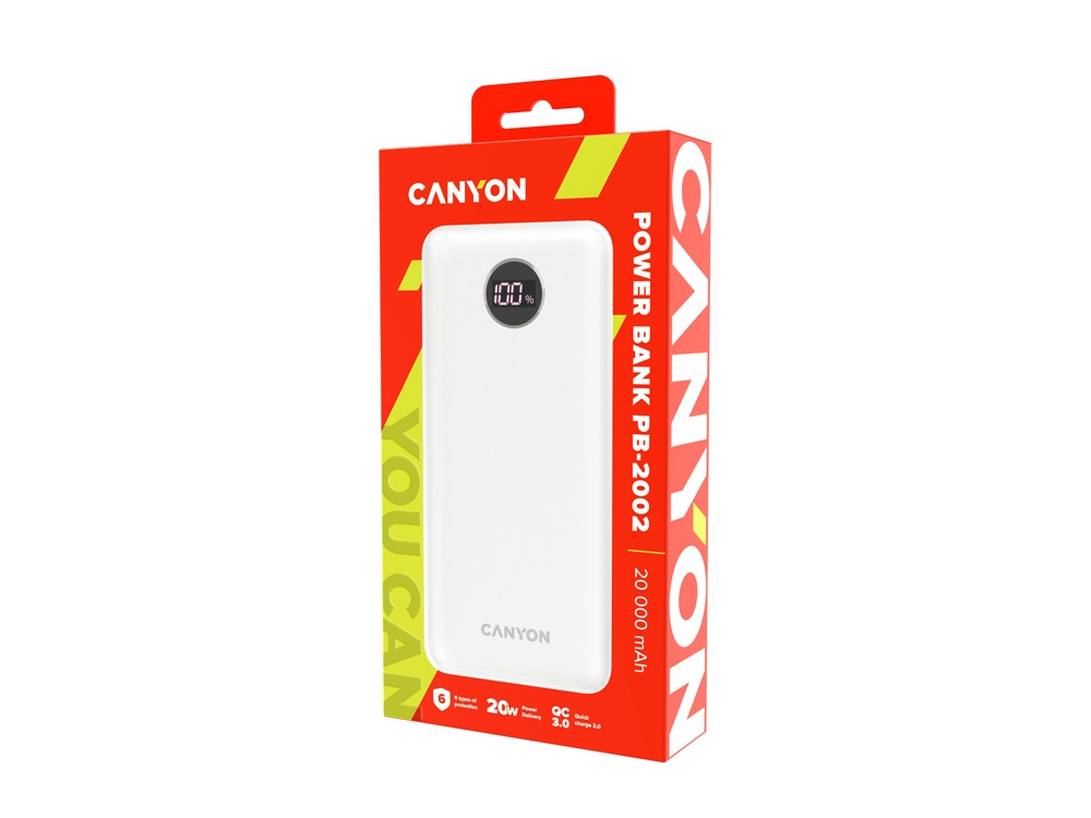 Внешний аккумулятор «PB-2002», 20000 mAh, белый — изображение 4