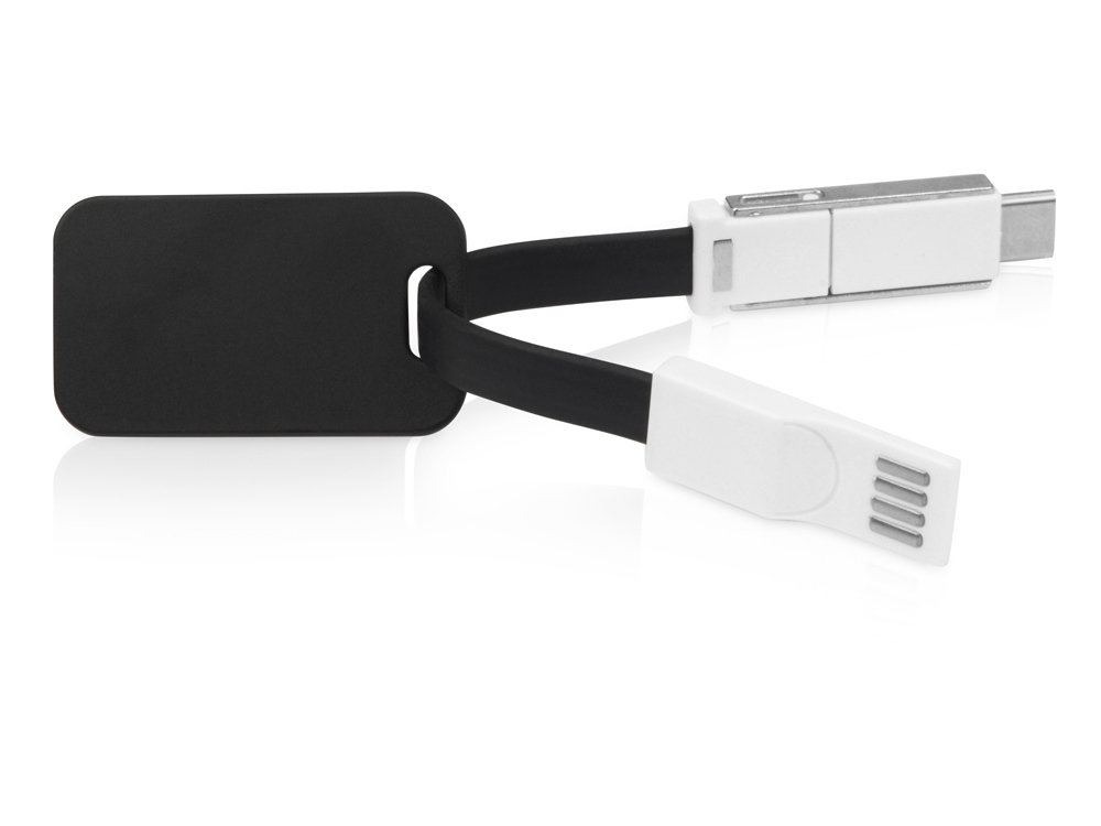 Зарядный кабель «Charge-it» 3 в 1, черный/белый — изображение 3