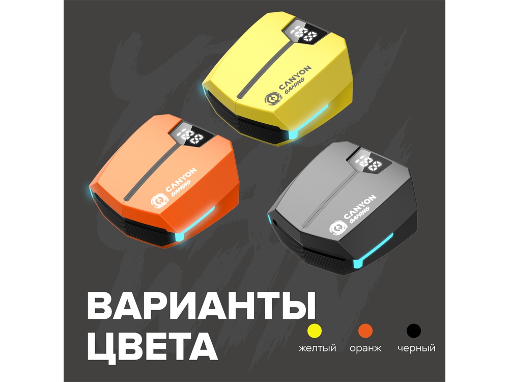 Наушники беспроводные игровые «GTWS-2», черный — изображение 9