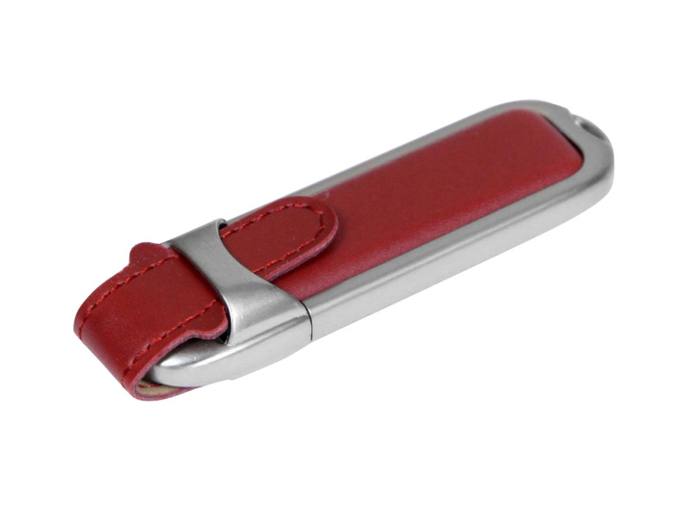 USB 3.0- флешка на 32 Гб с массивным классическим корпусом, коричневый/серебристый