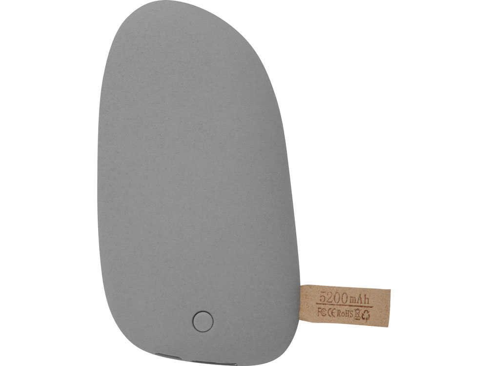 Внешний аккумулятор в форме камня «Stone», 5200 mAh, серый — изображение 3