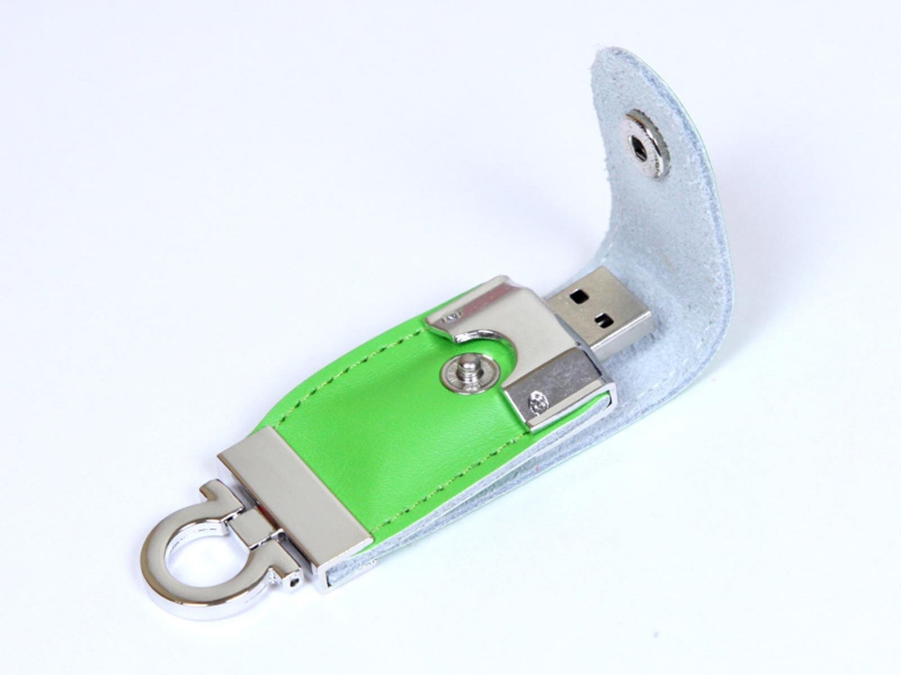 USB 2.0- флешка на 8 Гб в виде брелока, зеленый