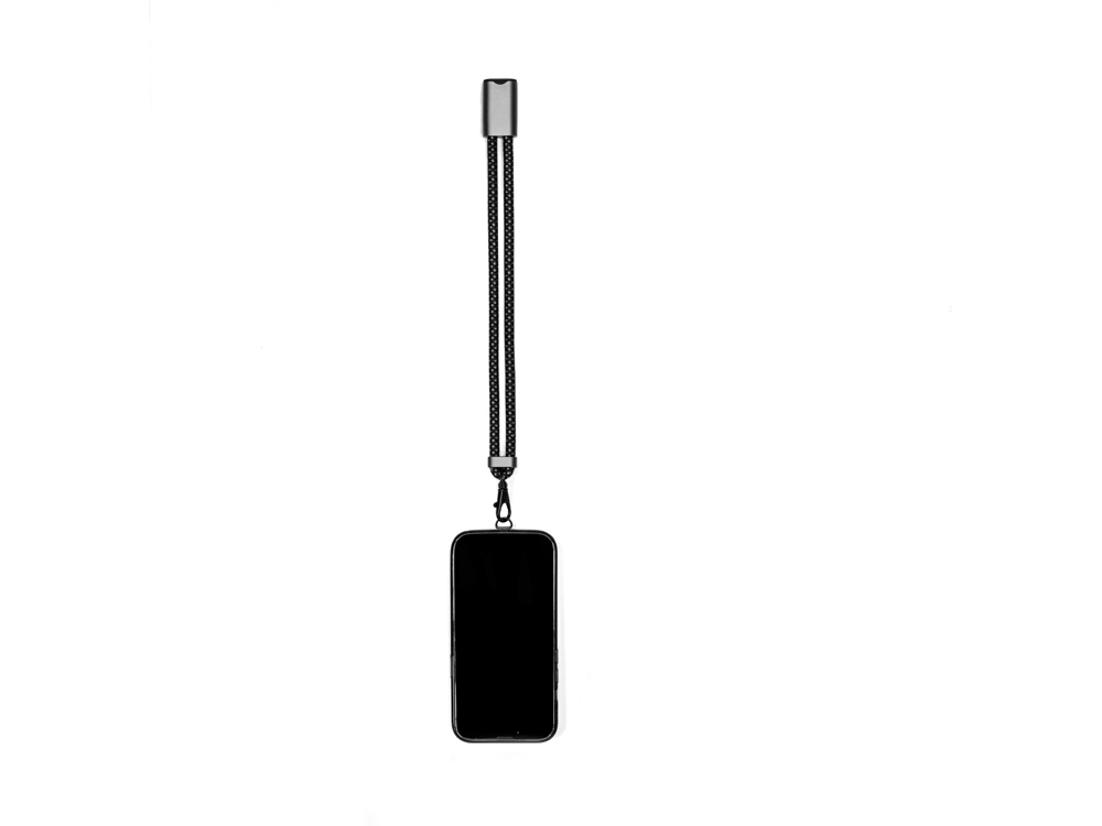 Ремешок-держатель для телефона с зарядным кабелем USB-C - USB-C «Lany Wristband Charge Eco», серый — изображение 12