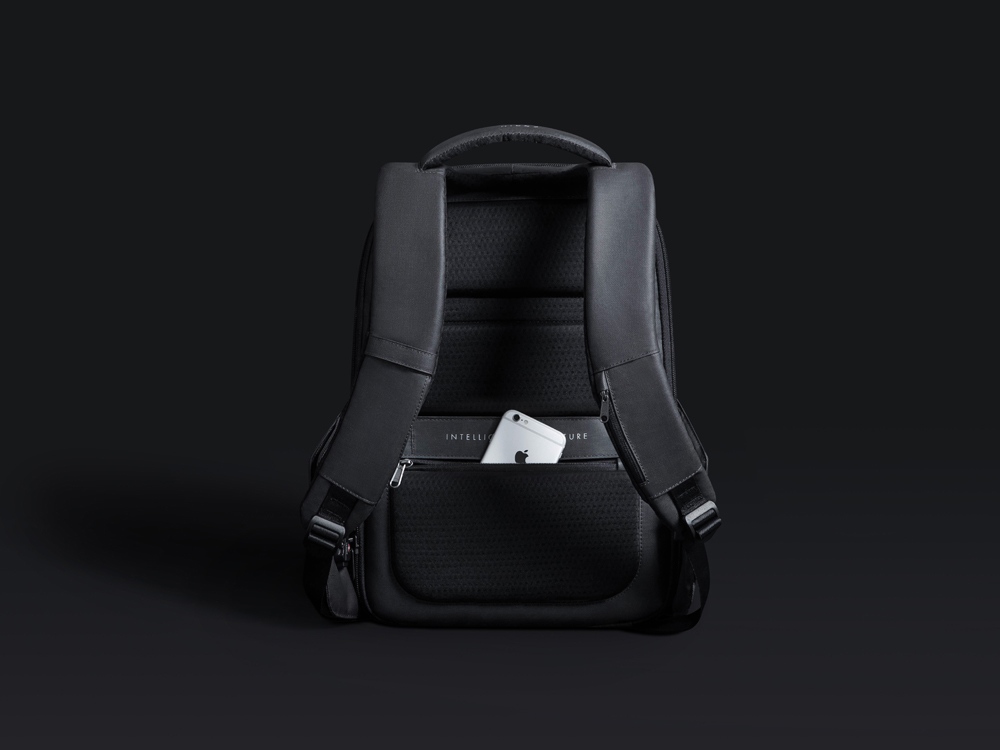 Водостойкий антикражный рюкзак Hipack для ноутбука 15.6", черный — изображение 12