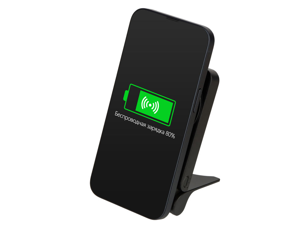 Магнитный внешний аккумулятор «MagnIQ», 5000 mAh, черный — изображение 2