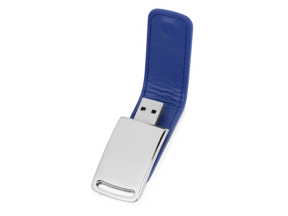 USB-флешка на 16 Гб «Vigo» с магнитным замком, синий/серебристый — изображение 2