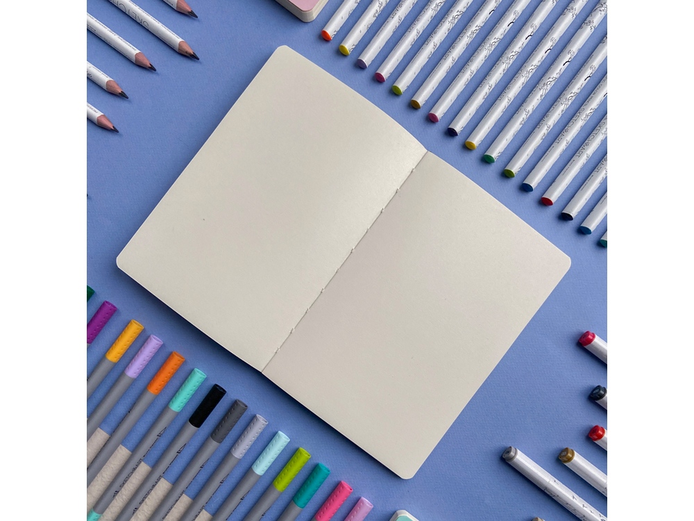 Скетчбук А5 «Sketch & Art» 100 г/м2, soft-touch, розовый — изображение 4