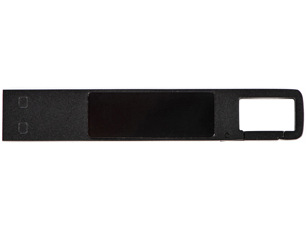 USB 2.0- флешка на 32 Гб c подсветкой логотипа «Hook LED», темно-серый, красная подсветка — изображение 2