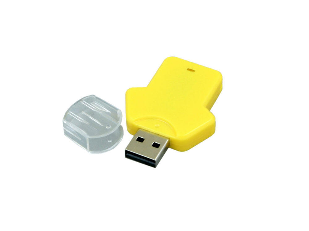 USB 2.0- флешка на 4 Гб в виде футболки, желтый — изображение 2