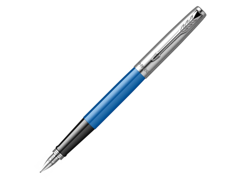 Ручка перьевая Parker Jotter Originals, F, серебристый, черный, синий