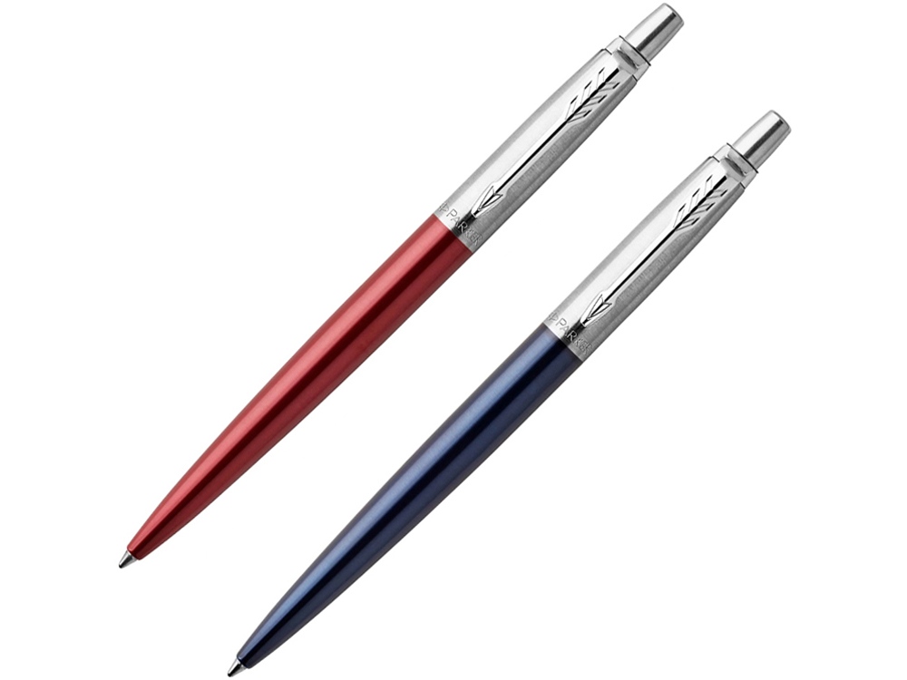 Набор Parker Jotter London: ручка гелевая, ручка шариковая, красный, синий, серебристый — изображение 2