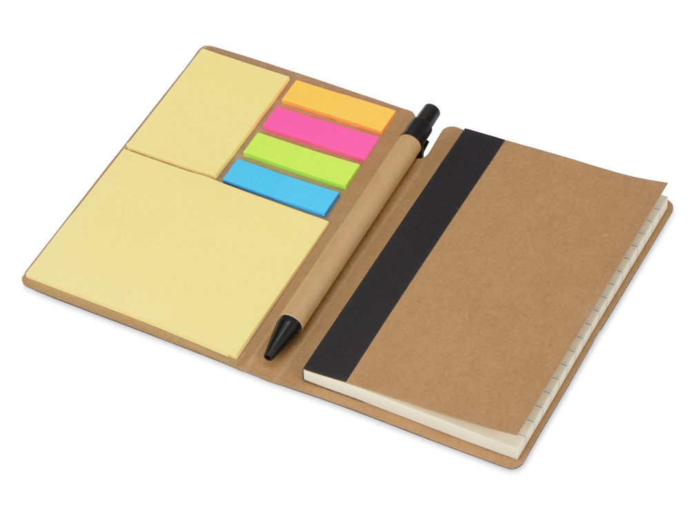 Набор стикеров А6 «Write and stick» с ручкой и блокнотом, черный — изображение 2