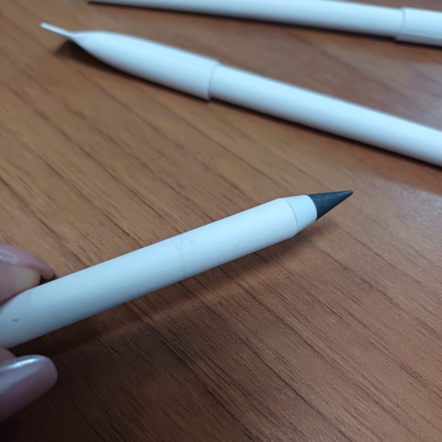 Вечный карандаш из переработанной бумаги «Recycled pencil», белый — изображение 9