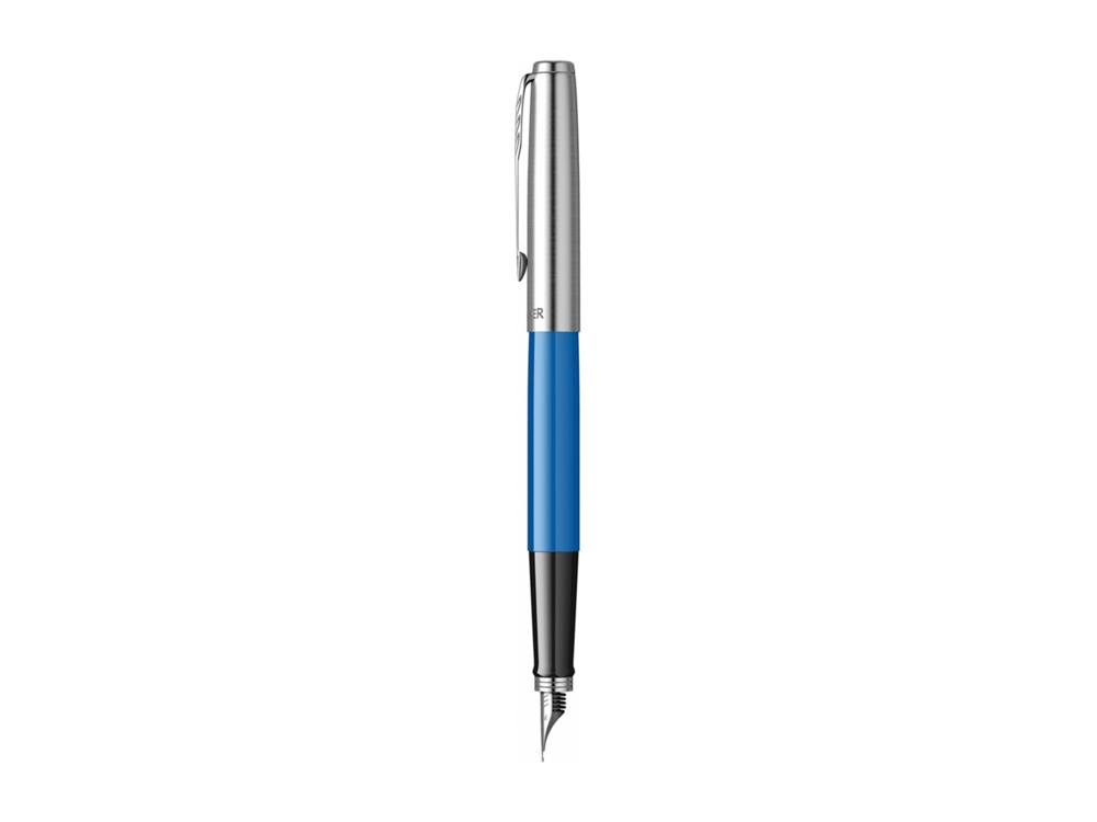 Ручка перьевая Parker Jotter Originals, F, серебристый, черный, синий — изображение 2