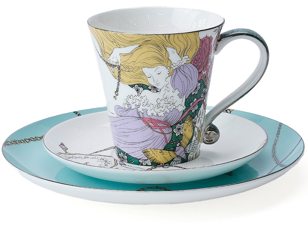 Набор чашка и блюдце «TEA SET ALICE», мультиколор — изображение 5