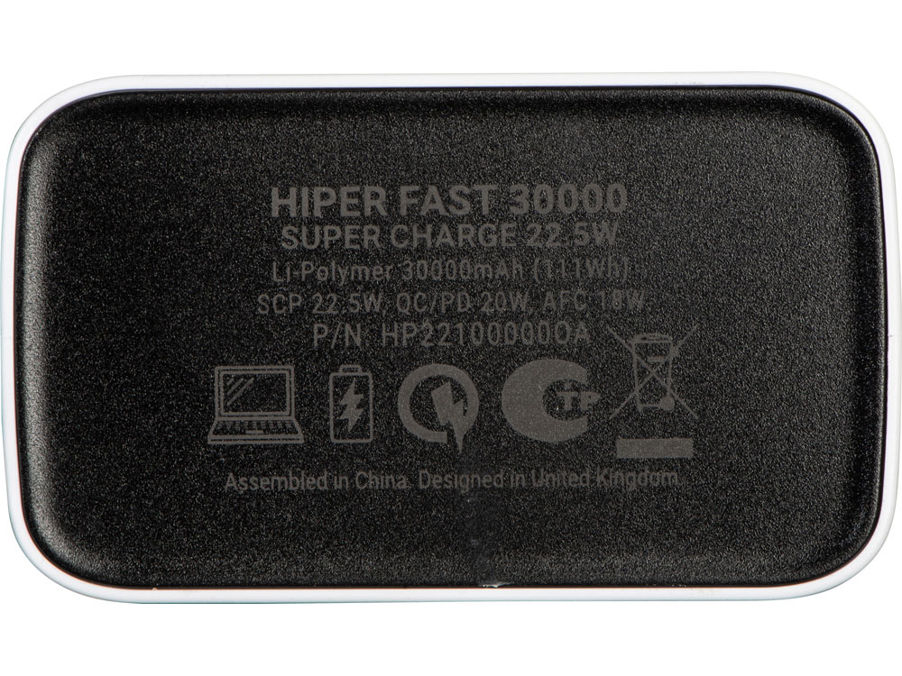 Портативный внешний аккумулятор «FAST», 30000 mAh, белый — изображение 6