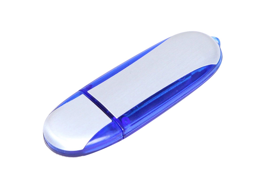 USB 2.0- флешка промо на 32 Гб овальной формы, синий