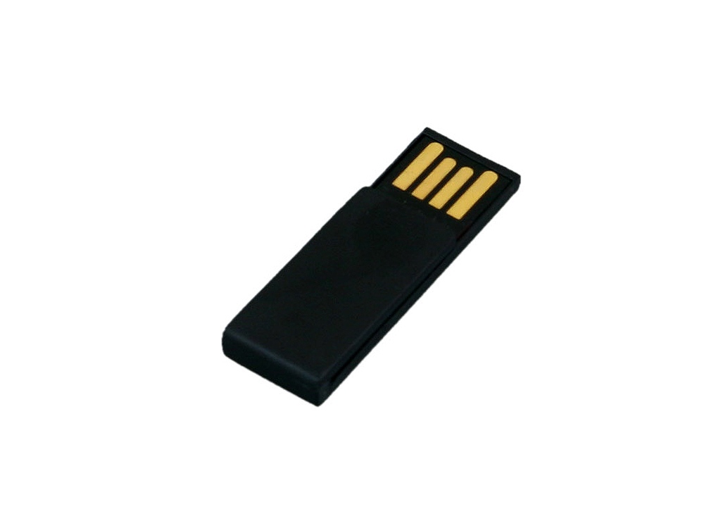 USB 2.0- флешка промо на 16 Гб в виде скрепки, черный — изображение 2