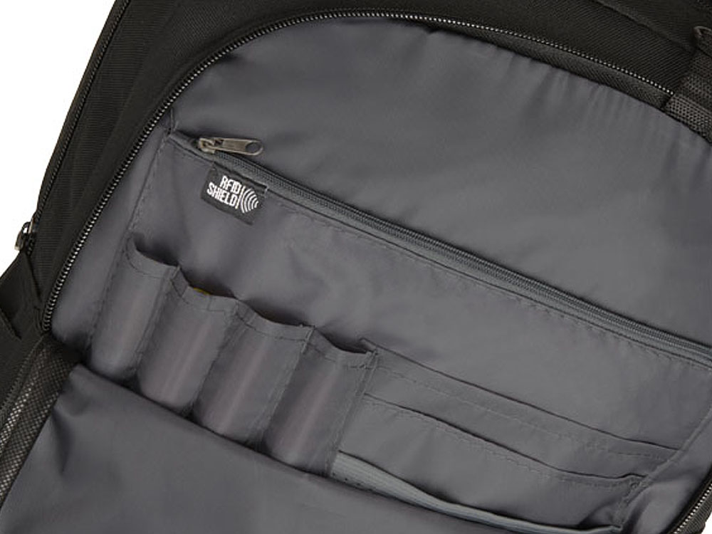 Рюкзак «Ravy» для ноутбука 15.6" с защитой RFID, черный — изображение 4
