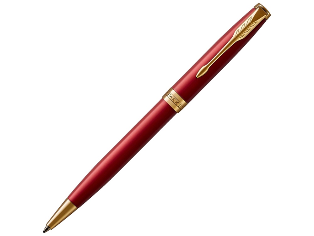 Ручка шариковая Parker Sonnet, красный, золотистый