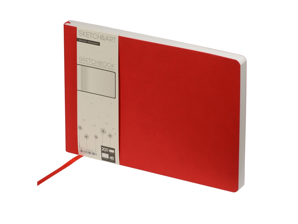 Скетчбук B5 «Sketch & Art» 200 г/м2, soft-touch, красный
