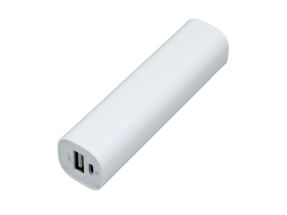 Внешний аккумулятор «Digi» прямоугольной формы, 2200 mAh, белый