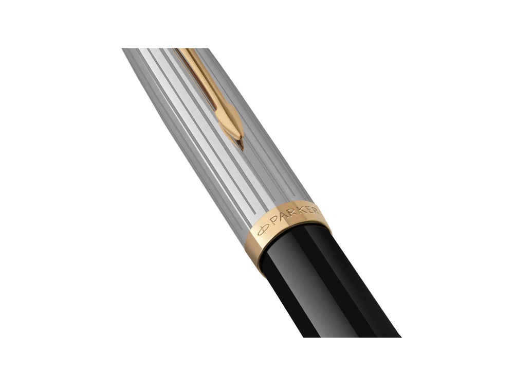 Ручка перьевая Parker 51 Premium, F/M, серебристый, черный, золотистый — изображение 5